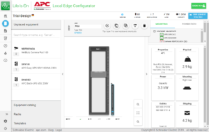 Edge-Computing: Der Local Edge Configurator von APC by Schneider Electric ermöglicht die Online-Konfiguration. Bild: Screenshot Schneider Electric