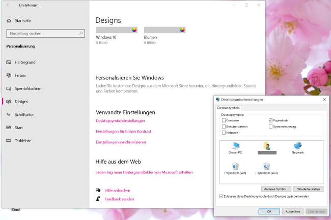 Zu sehen ist ein Screenshot der Fenster, über die sich bei Windows der Papierkorb einblenden lässt. Bild: IT-SERVICE.NETWORK