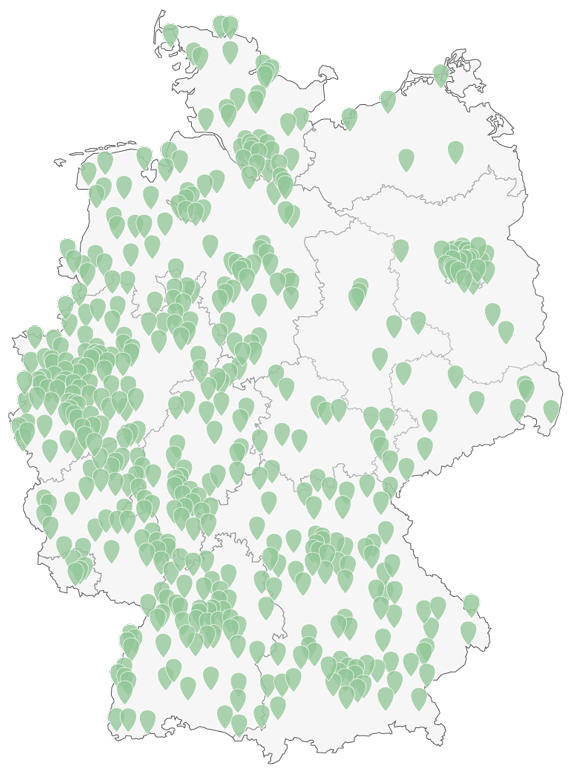 IT-SERVICE.NETWORK Deutschlandkarte